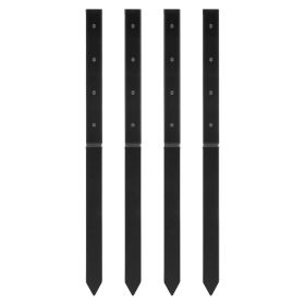 VEVOR Fence Post Anchor Repair Kit, 4 Pack Inner Diameter 2 x2 Inches Heavy Duty Steel Fence Post Support Stakes