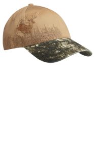 Port Authority Embroidered Camouflage Cap C820 (Color: Mossy Oak New Break-up/ Tan/ Deer, size: OSFA)